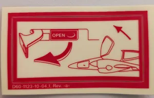 Diamond Aircraft DA42 Twin Star D60-112310-04_1 Locking hood outside placard